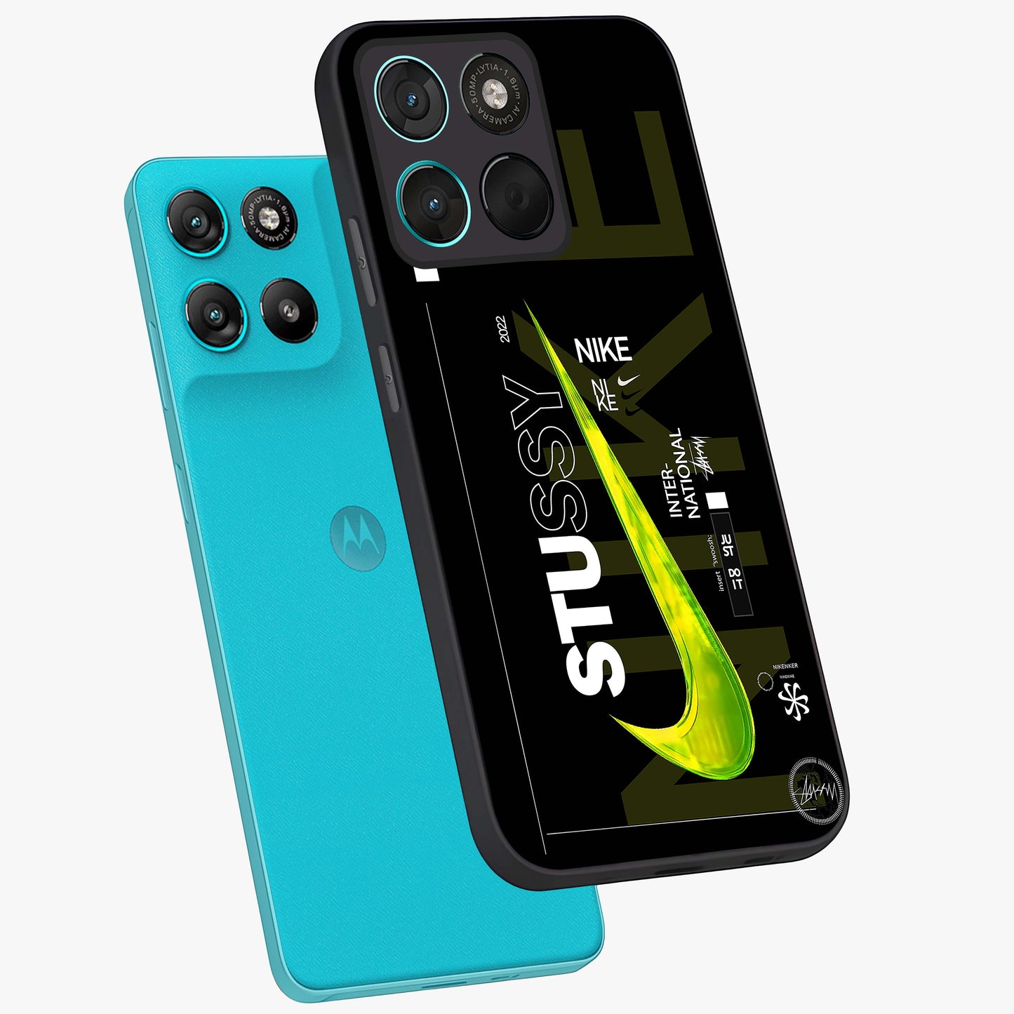 Neon Street Edition Glass Case displayed in angled mockup highlighting vibrant urban design with bold street aesthetic.