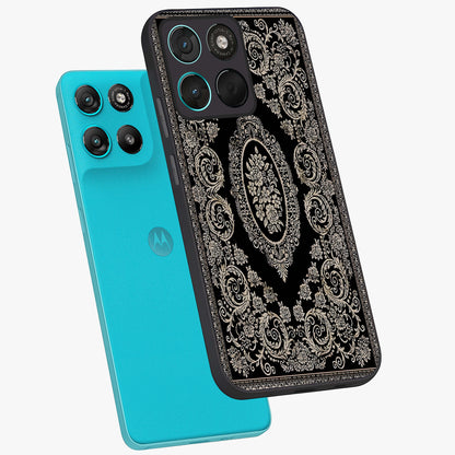 Noir Bloom Elegance Glass Case displayed in angled mockup highlighting refined flower design with stylish noir aesthetic.