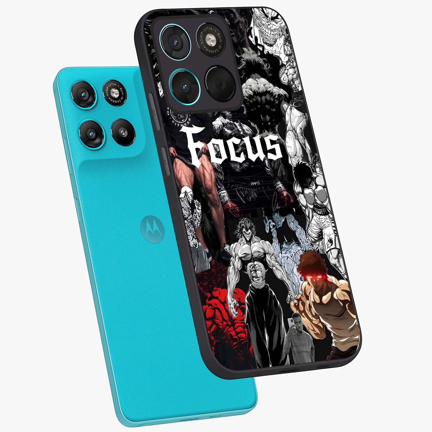 Relentless Power Focus Glass Case displayed in angled mockup highlighting bold statement design with modern aesthetic style.
