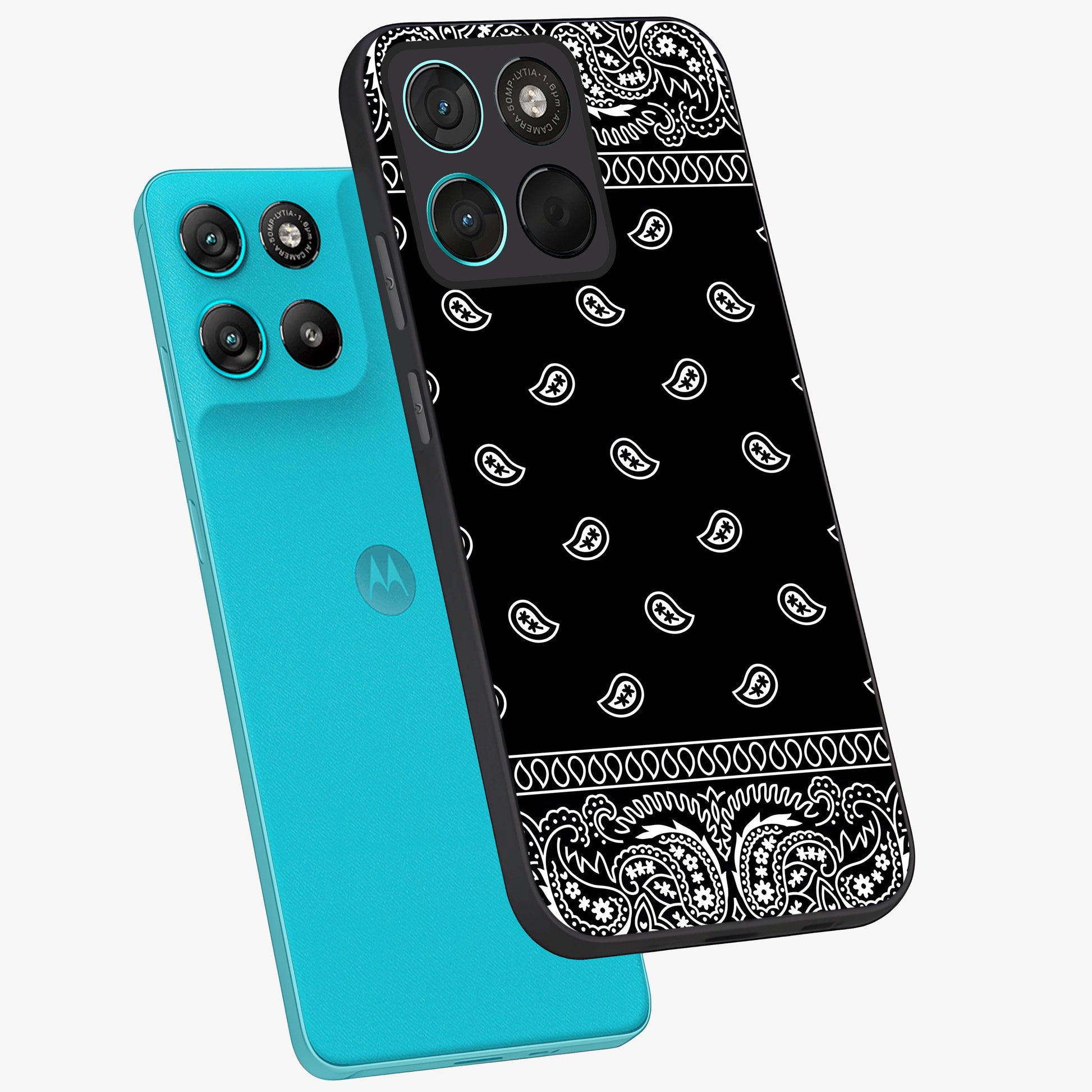 Retro Rebel Threads Glass Case displayed in angled mockup highlighting retro inspired graphic design with rebellious aesthetic.