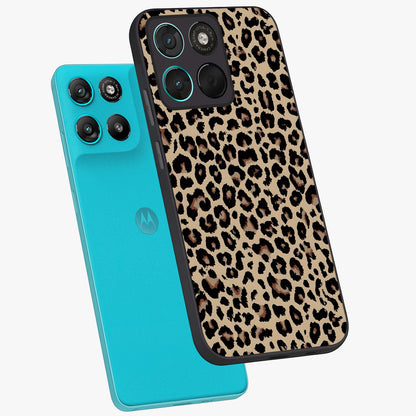 Savage Chic Pattern Glass Case displayed in angled mockup highlighting bold fashion inspired design with chic aesthetic.