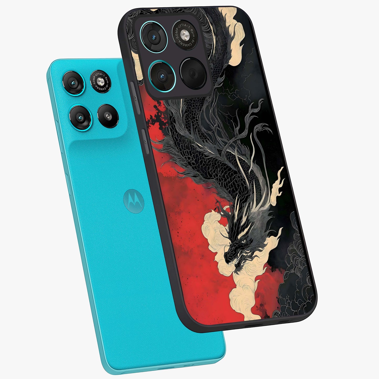 Shadow Dragon Fury Glass Case displayed in angled mockup highlighting powerful dragon illustration with dark fantasy aesthetic.