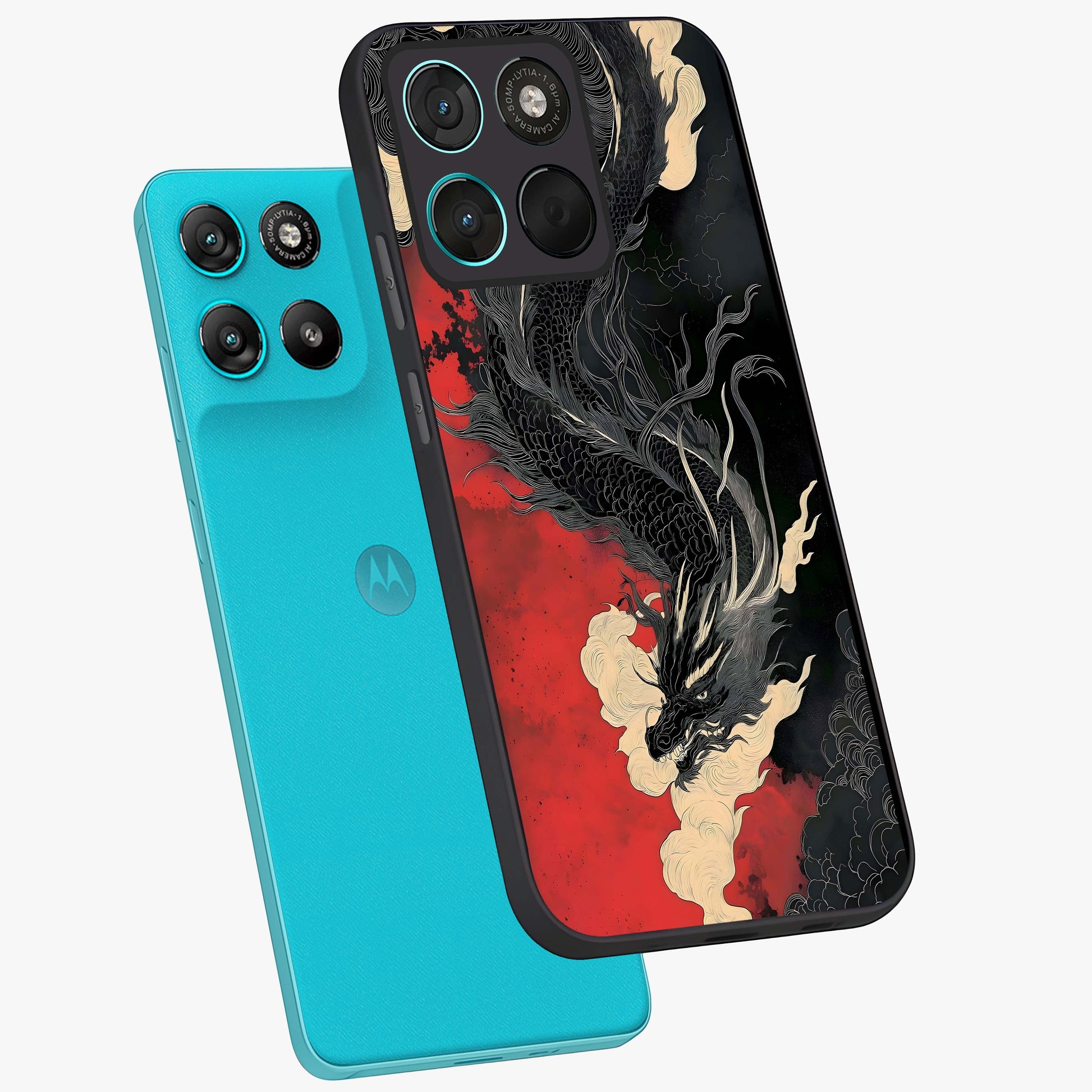 Shadow Dragon Fury Glass Case displayed in angled mockup highlighting powerful dragon illustration with dark fantasy aesthetic.
