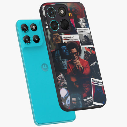 The Weeknd Glass Case displayed in angled mockup highlighting stylish pop culture inspired design with modern aesthetic.