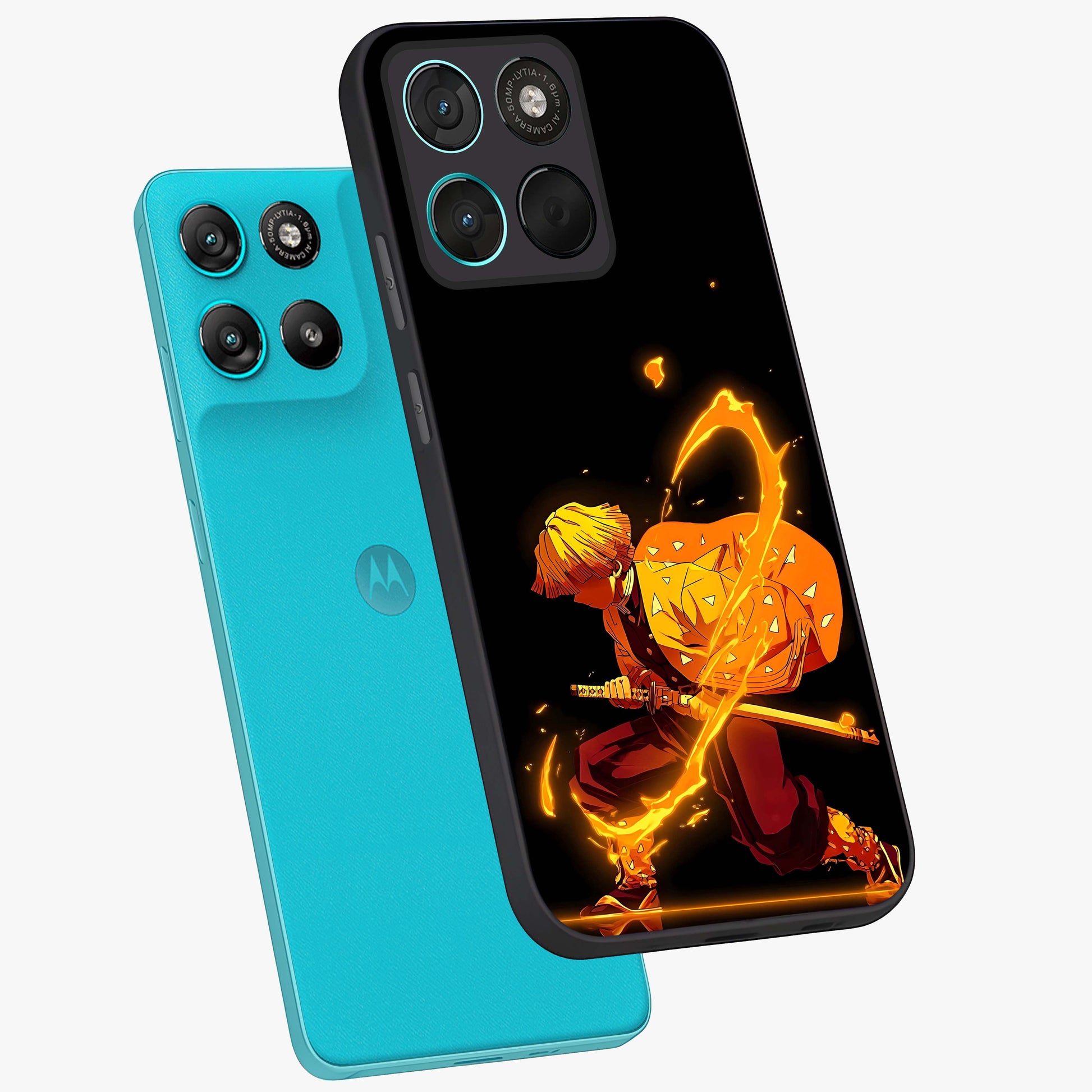 Thunder Flame Execution Glass Case displayed in angled mockup highlighting dramatic fire themed design with intense fantasy aesthetic.