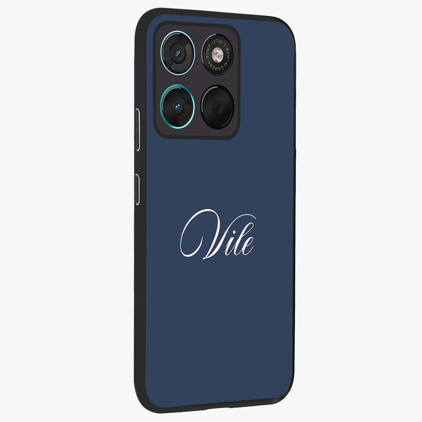 Blue Vintage Floral Pattern Glass Case displayed in angled mockup highlighting classic blue floral pattern and retro aesthetic design.