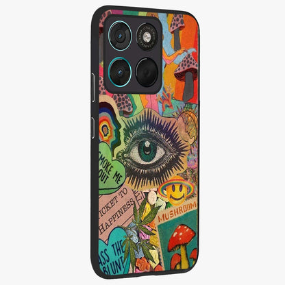 Mystic Eye Wonderland Glass Case upright view showcasing symbolic eye artwork with mysterious fantasy theme.