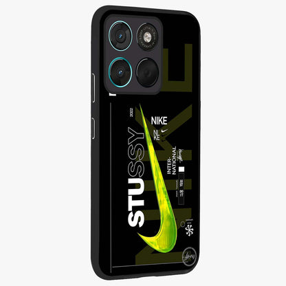 Neon Street Edition Glass Case upright view showcasing colorful neon artwork with modern street culture theme.