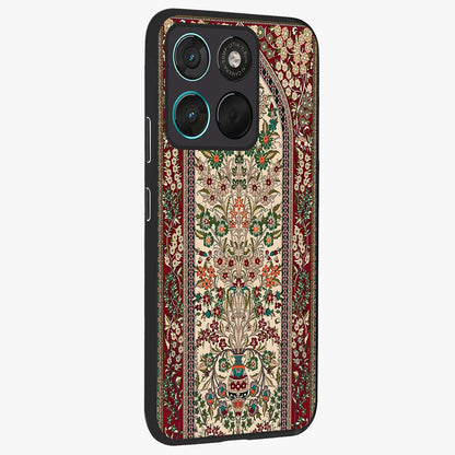 Persian Inspired Glass Case upright view showcasing decorative Persian artwork with rich heritage theme.