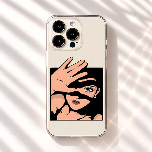Mysterious Blue Eyes Clear Silicon Cover