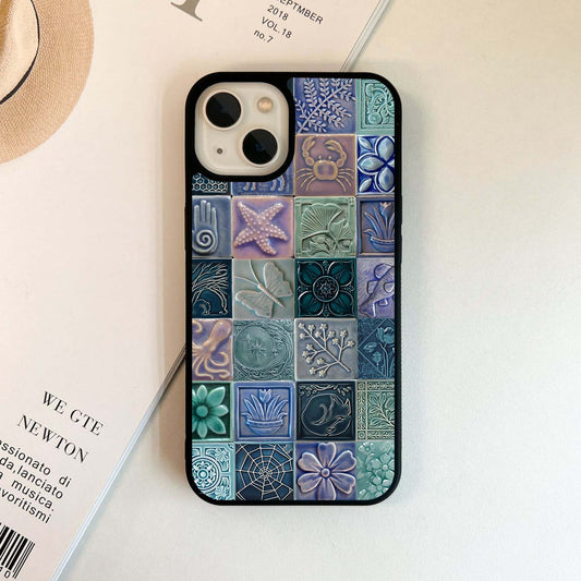 Nature Tile Art Glass Case