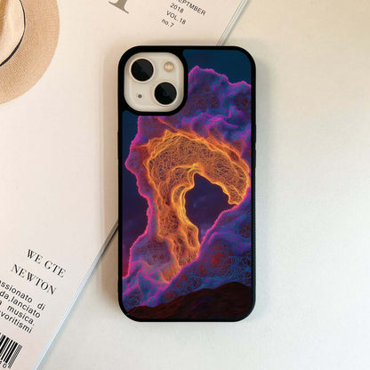 Neon Mesh Flame Glass Case