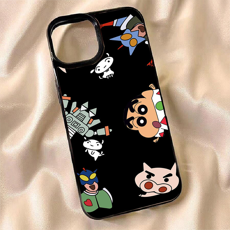 Shinchan Crayon - Black Glass Case