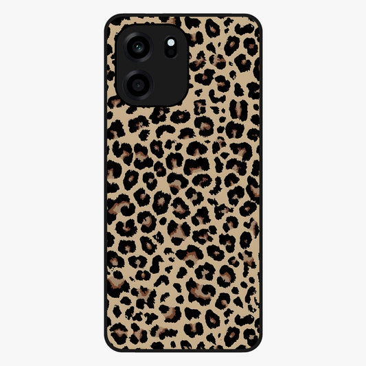 Savage Chic Pattern Glass Case showing flat back view with stylish patterned artwork and glossy glass finish.