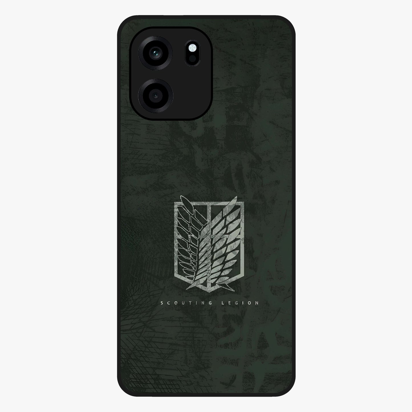 Wings Of Freedom Glass Case showing flat back view with symbolic wings artwork and glossy glass finish.