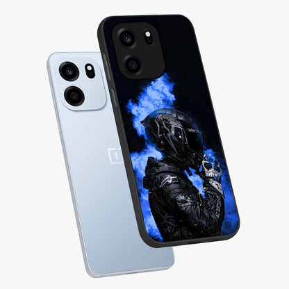 Cyber Sentinel Protocol Glass Case displayed in angled mockup highlighting digital cyber design with sci-fi aesthetic style.