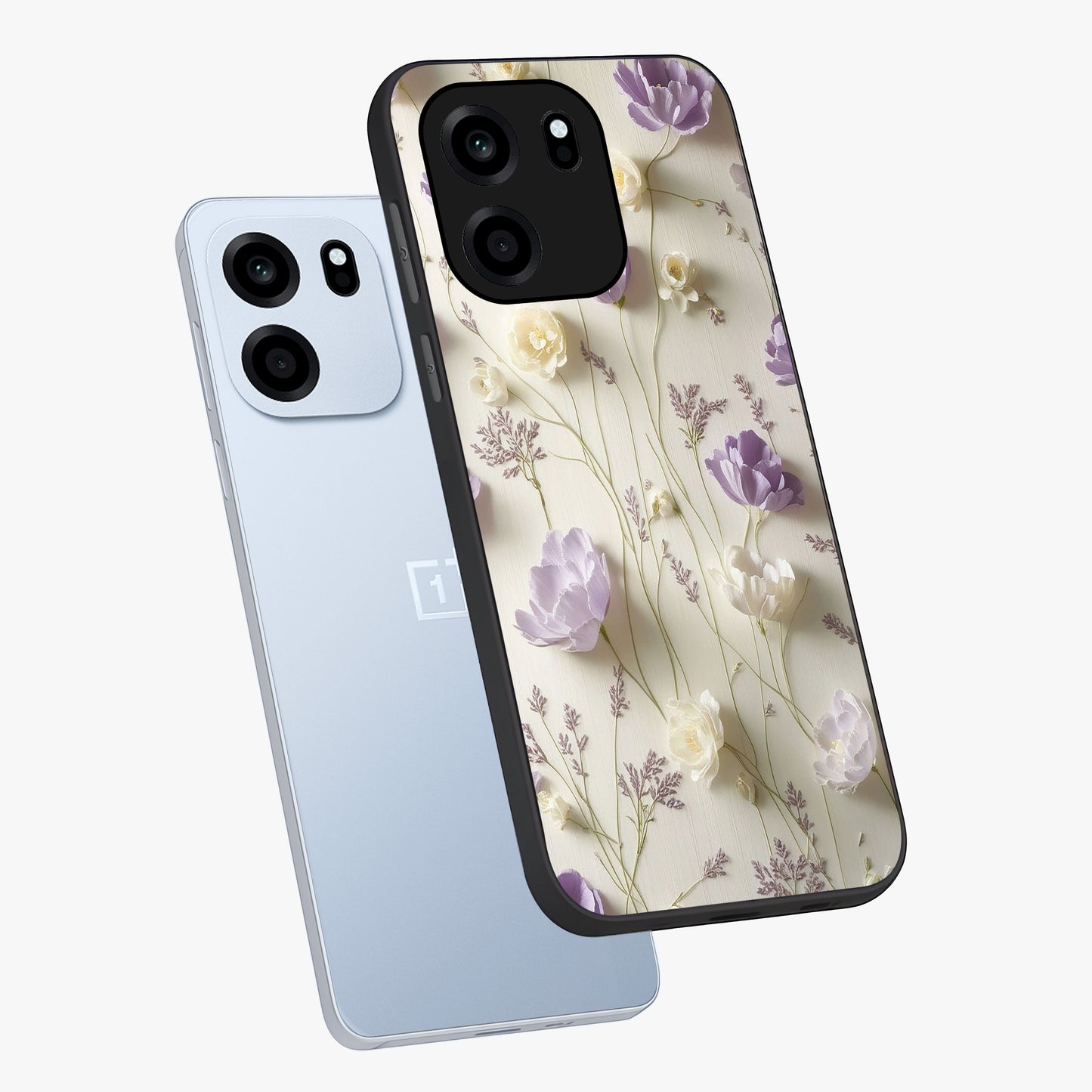 Lilac Breeze Harmony Glass Case displayed in angled mockup highlighting calm lilac breeze design with soothing aesthetic style.