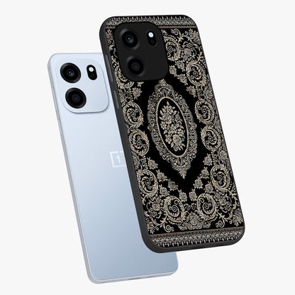 Noir Bloom Elegance Glass Case displayed in angled mockup highlighting refined flower design with stylish noir aesthetic.