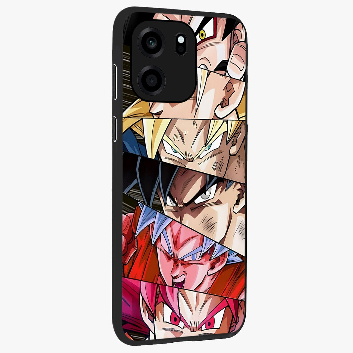 Anime Character Glass Case upright view showcasing expressive anime artwork with bold graphic style.