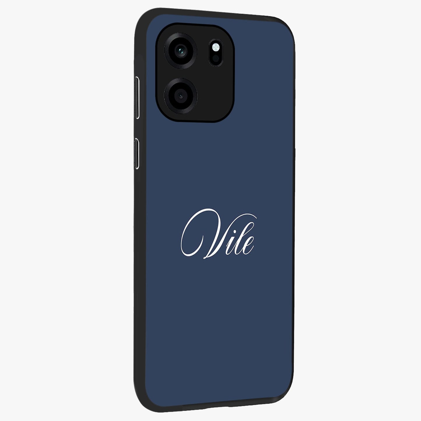 Blue Vintage Floral Pattern Glass Case displayed in angled mockup highlighting classic blue floral pattern and retro aesthetic design.