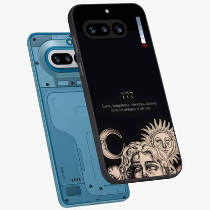 Mystic Victory Aura Glass Case displayed in angled mockup highlighting energetic aura design with bold mystical aesthetic.