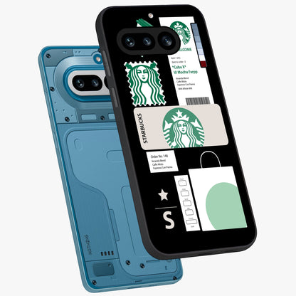 Starbucks Mocha Glass Case displayed in angled mockup highlighting stylish mocha themed design with cozy café aesthetic.