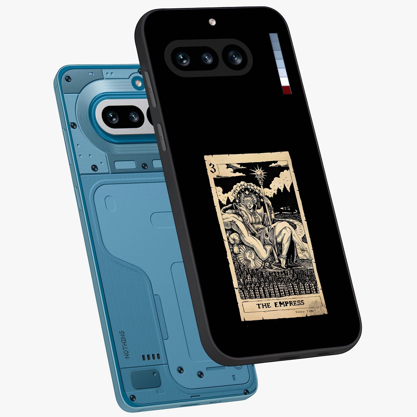 The Empress Glass Case displayed in angled mockup highlighting elegant royal design with majestic aesthetic style.