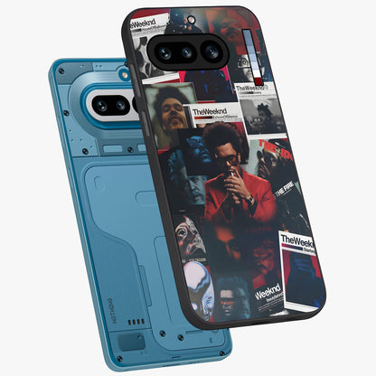 The Weeknd Glass Case displayed in angled mockup highlighting stylish pop culture inspired design with modern aesthetic.