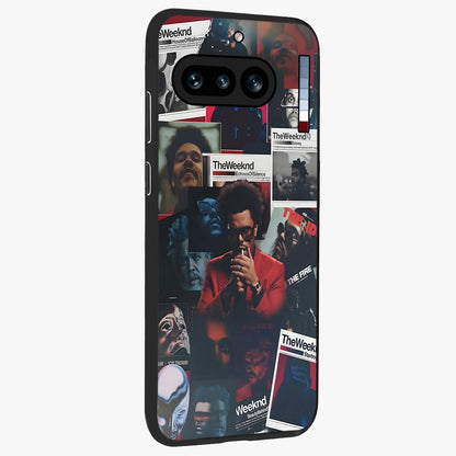 The Weeknd Glass Case upright view showcasing bold music themed artwork with contemporary artistic style.