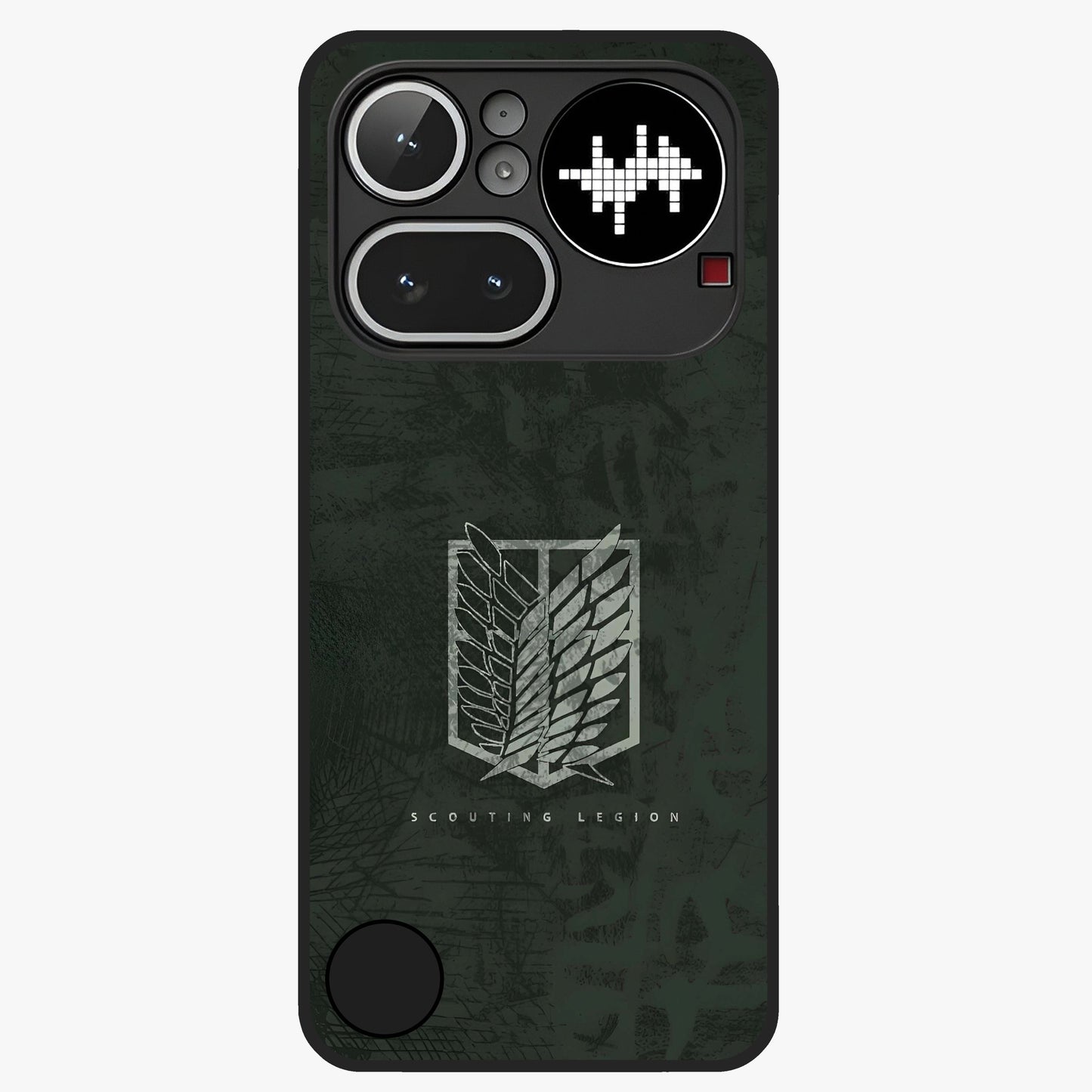 Wings Of Freedom Glass Case showing flat back view with symbolic wings artwork and glossy glass finish.