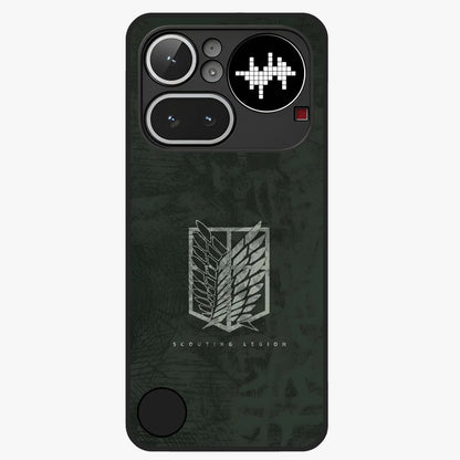 Wings Of Freedom Glass Case showing flat back view with symbolic wings artwork and glossy glass finish.