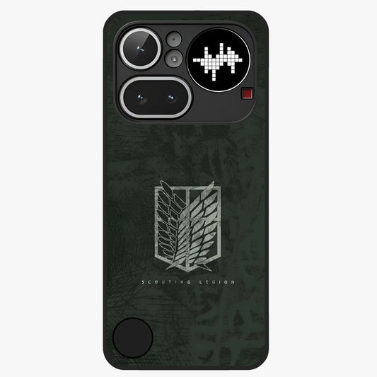 Wings Of Freedom Glass Case showing flat back view with symbolic wings artwork and glossy glass finish.