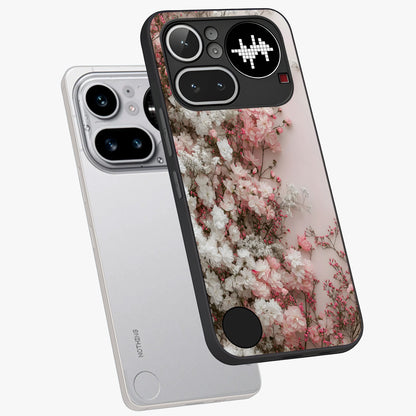 Blush Blossom Cloud Glass Case displayed in angled mockup highlighting soft cloud and blossom design with pastel aesthetic.
