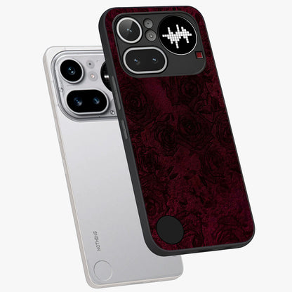 Crimson Fade Flow Glass Case displayed in angled mockup highlighting smooth gradient design with modern aesthetic style.