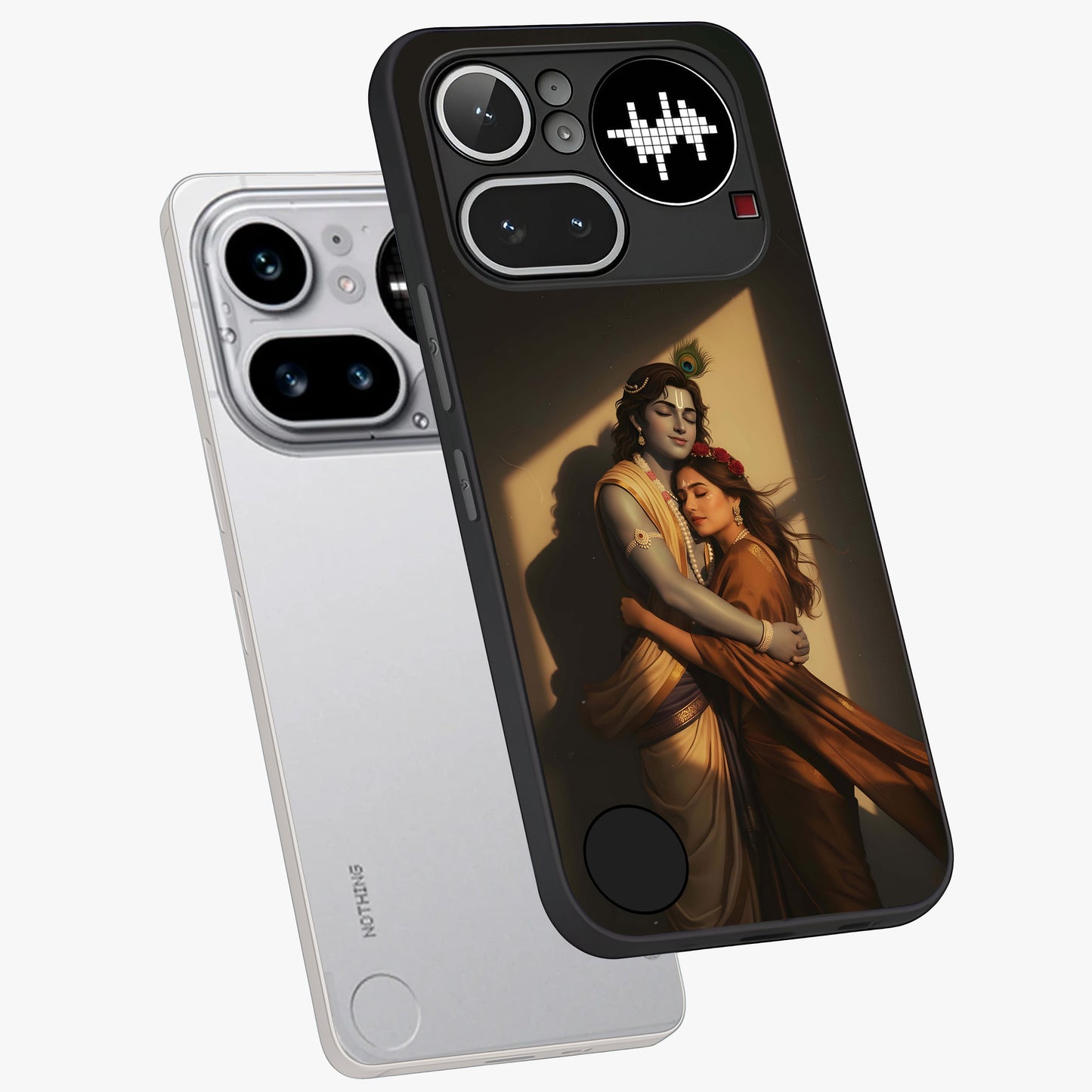 Divine Eternal Love Glass Case displayed in angled mockup highlighting elegant divine inspired design with peaceful aesthetic.