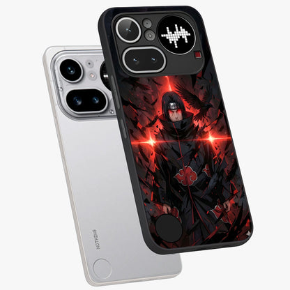 Focused Blade Discipline Glass Case displayed in angled mockup highlighting clean minimal text artwork with modern aesthetic style.