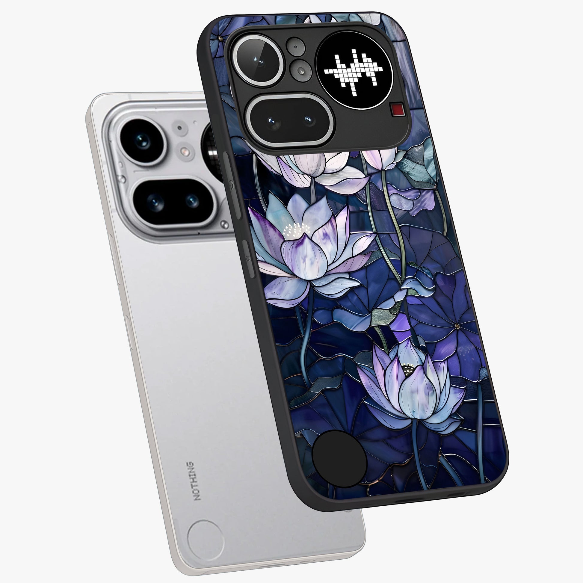 Gloss Petal Rush Glass Case displayed in angled mockup highlighting vibrant petal design with elegant floral aesthetic.