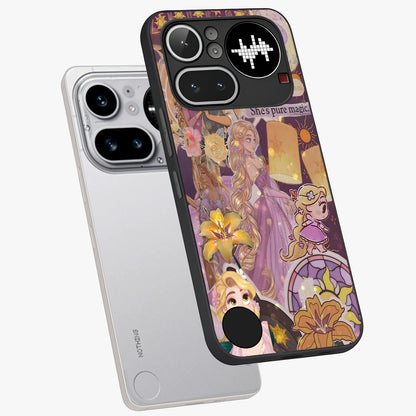 Magical Tangled Dream Glass Case displayed in angled mockup highlighting whimsical fantasy design with magical aesthetic.