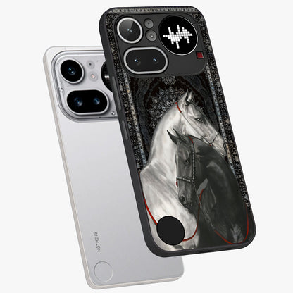 Majestic Ride Legacy Glass Case displayed in angled mockup highlighting sleek vehicle design with bold racing aesthetic.