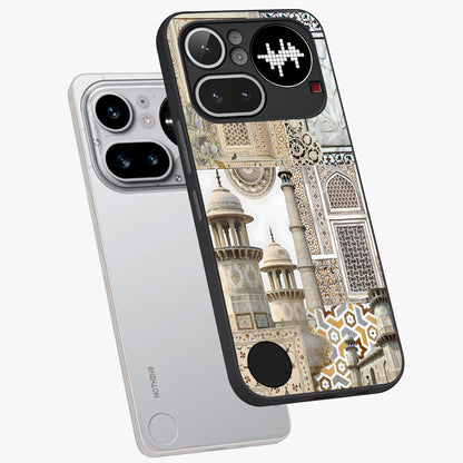 Mughal Marble Legacy Glass Case displayed in angled mockup highlighting elegant heritage marble artwork with royal aesthetic.