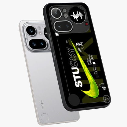 Neon Street Edition Glass Case displayed in angled mockup highlighting vibrant urban design with bold street aesthetic.