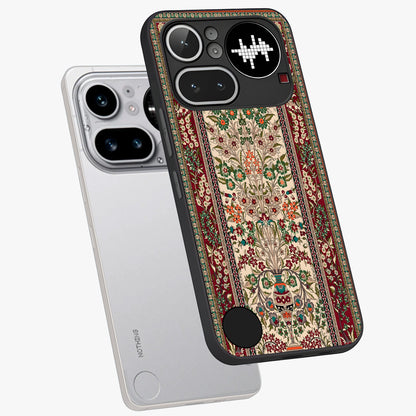 Persian Inspired Glass Case displayed in angled mockup highlighting intricate traditional design with elegant cultural aesthetic.