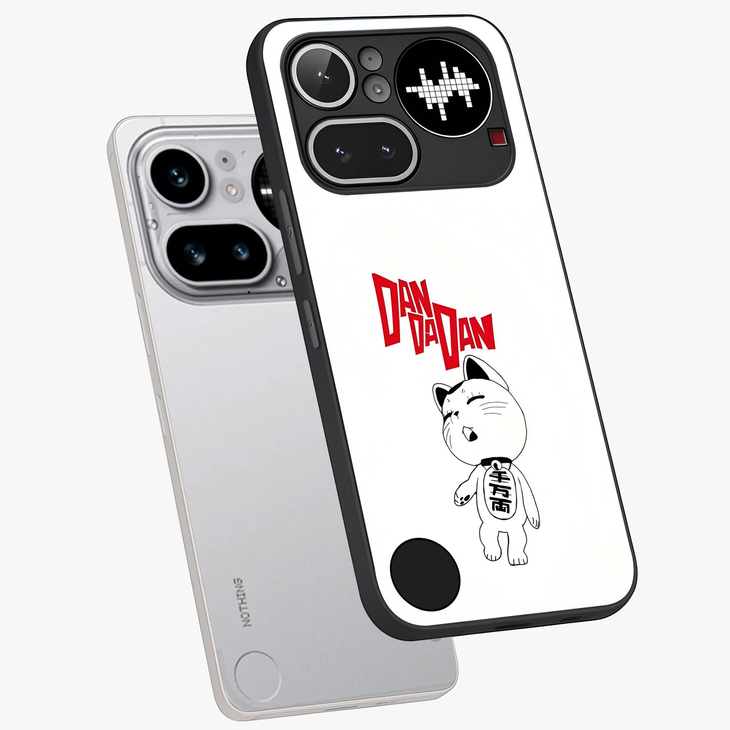 Playful Spirit Charm Glass Case displayed in angled mockup highlighting lively decorative design with playful aesthetic style.