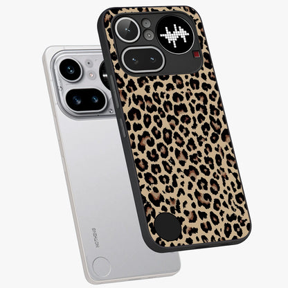 Savage Chic Pattern Glass Case displayed in angled mockup highlighting bold fashion inspired design with chic aesthetic.