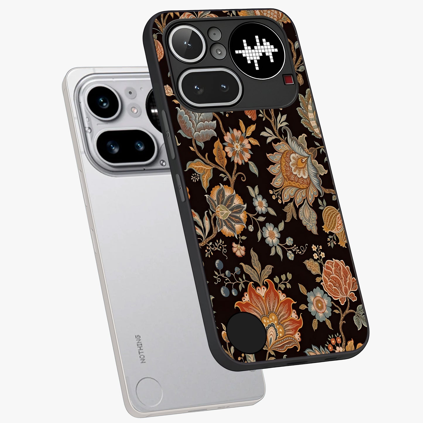 Vintage Floral Dream Glass Case displayed in angled mockup highlighting elegant vintage flower design with soft aesthetic style.