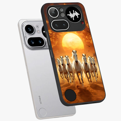 Wild Sunset Majesty Glass Case displayed in angled mockup highlighting vibrant sunset sky design with scenic aesthetic.