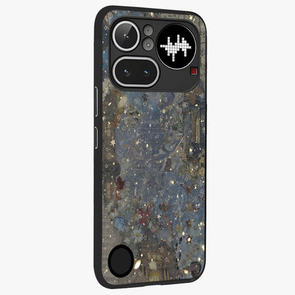 Aesthetic Astrolophia Glass Case upright view showcasing soft aesthetic theme with stylish modern look.