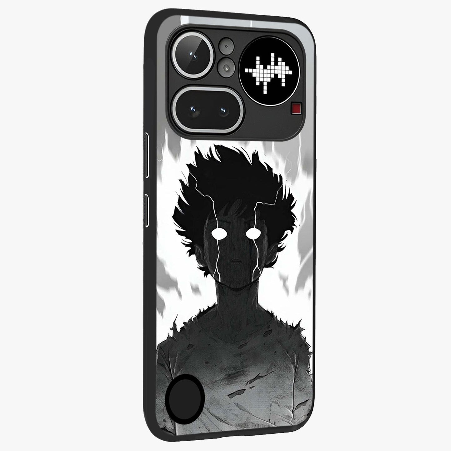 Awakened Inner Rage Glass Case upright view showcasing dramatic artwork with strong expressive aesthetic.