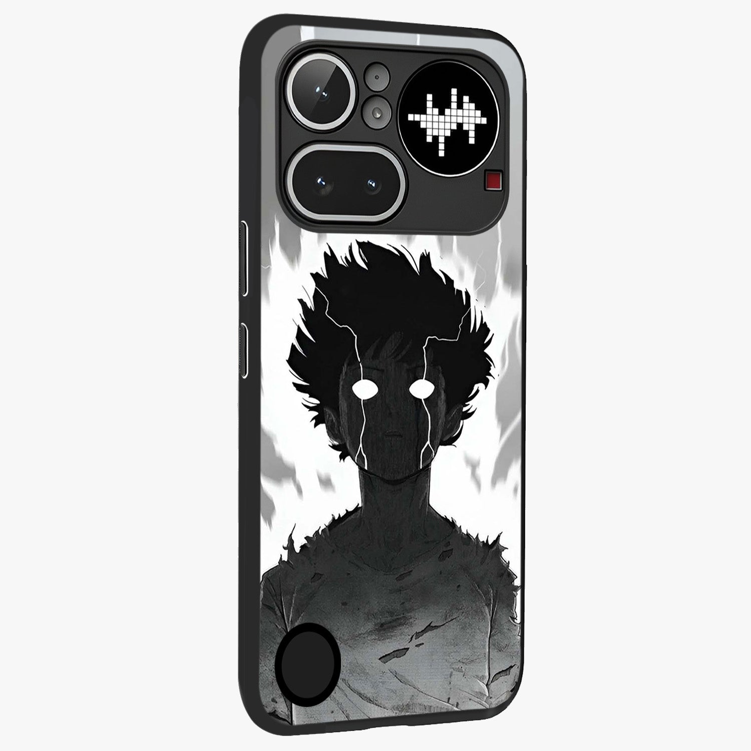 Awakened Inner Rage Glass Case upright view showcasing dramatic artwork with strong expressive aesthetic.