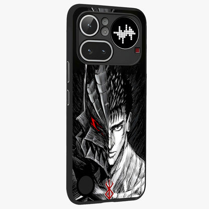 Berserker Blood Oath Glass Case upright view showcasing intense warrior aesthetic with dramatic artistic style.